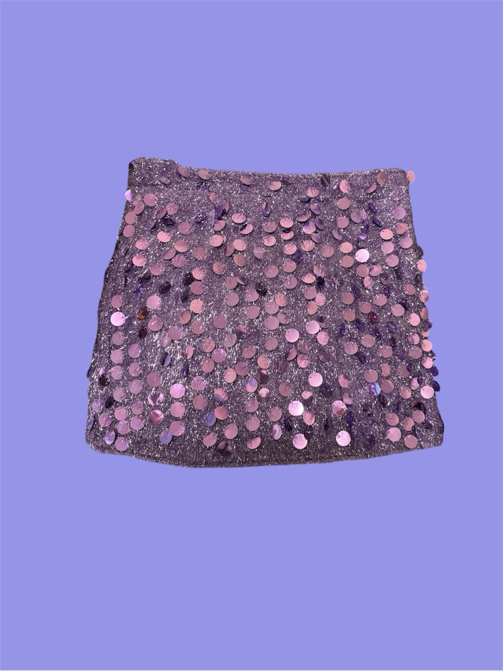 Purple Nasty Gal  Sparkle Sequin Mini Skirt - Size 8